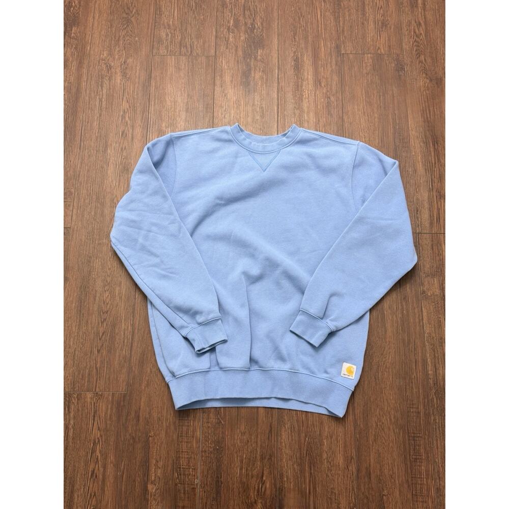 Carhartt Loose Fit Midweight Crewneck Sweatshirt Mens L Baby Blue Workwear